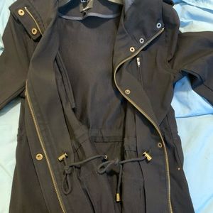 Black waterproof coat